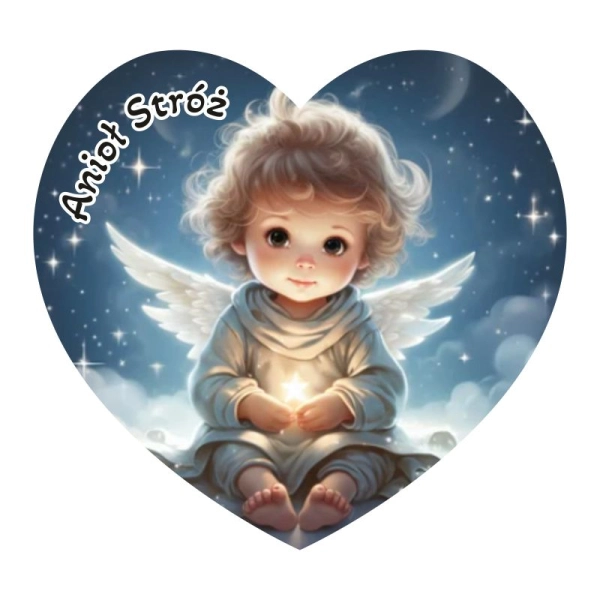 Magnes serce z aniołem N8